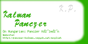 kalman panczer business card